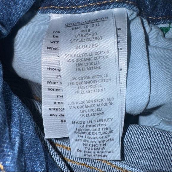 NWT GOOD AMERICAN Good Classic Jeans Indigo Dark Blue Size 6/28 BRAND NEW - Picture 12 of 13